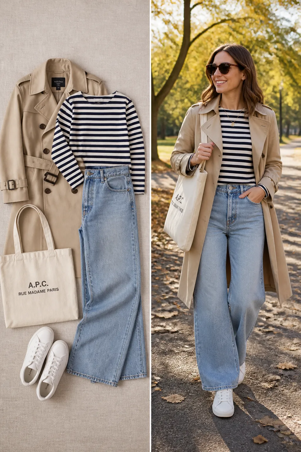 Parisian trench weekend fall outfit