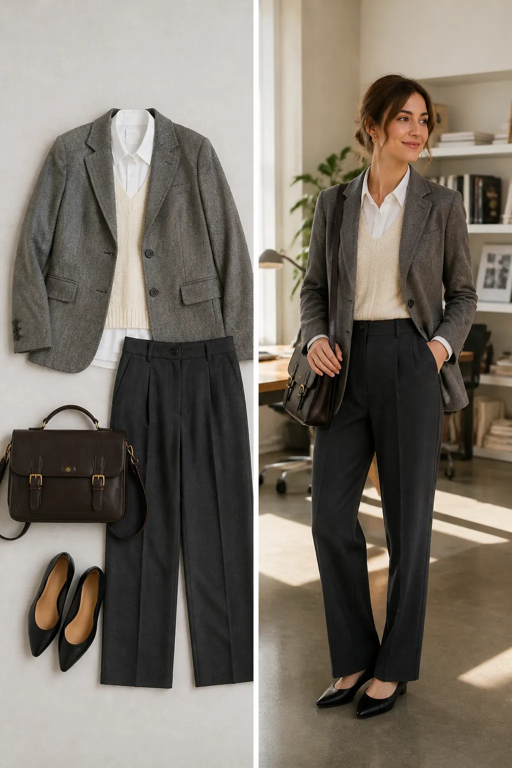 Sweater vest academic fall outfit